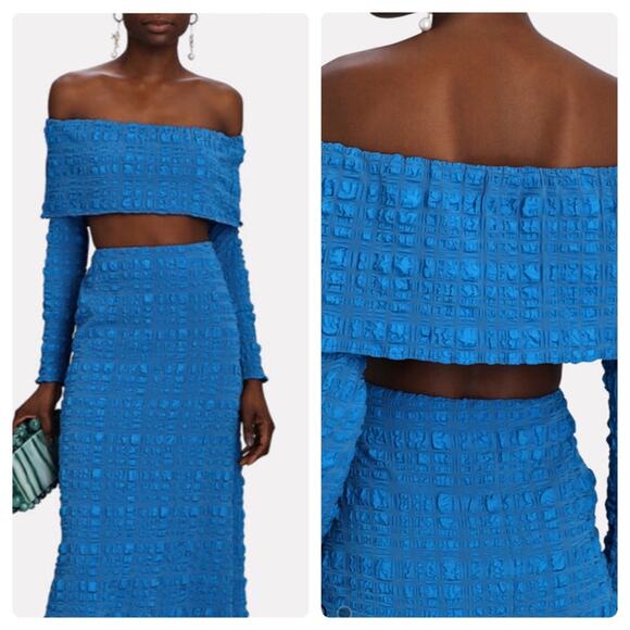 CULT GAIA Trina Off-The-Shoulder Top Persian Blue - Picture 1 of 15
